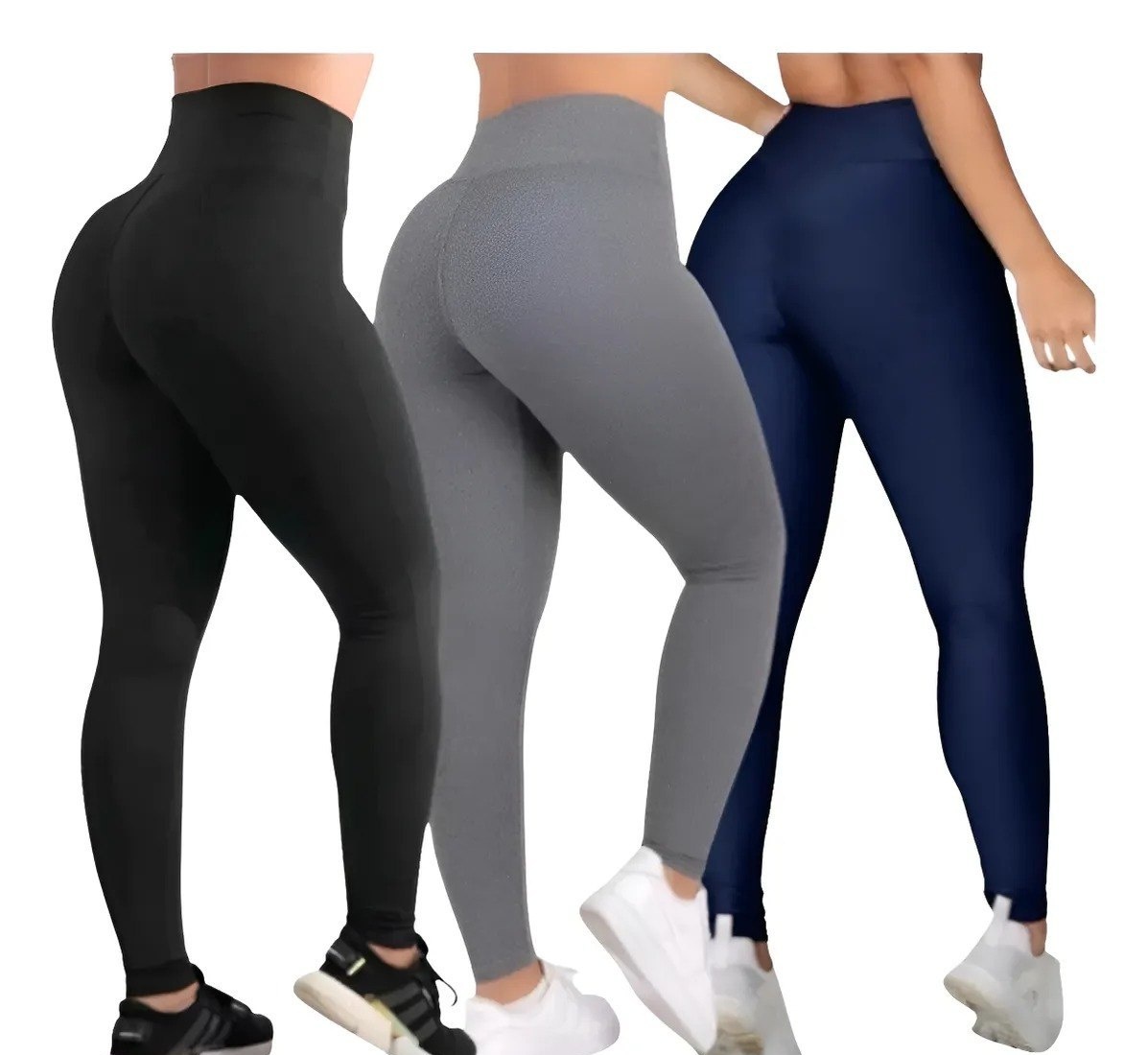 Kit 3 Calças Legging Legg Grossa Zero Transparência Promoção