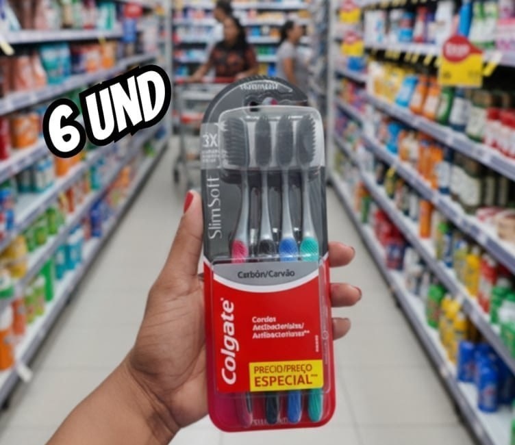 06 un. Escova De Dente Colgate Slim Soft