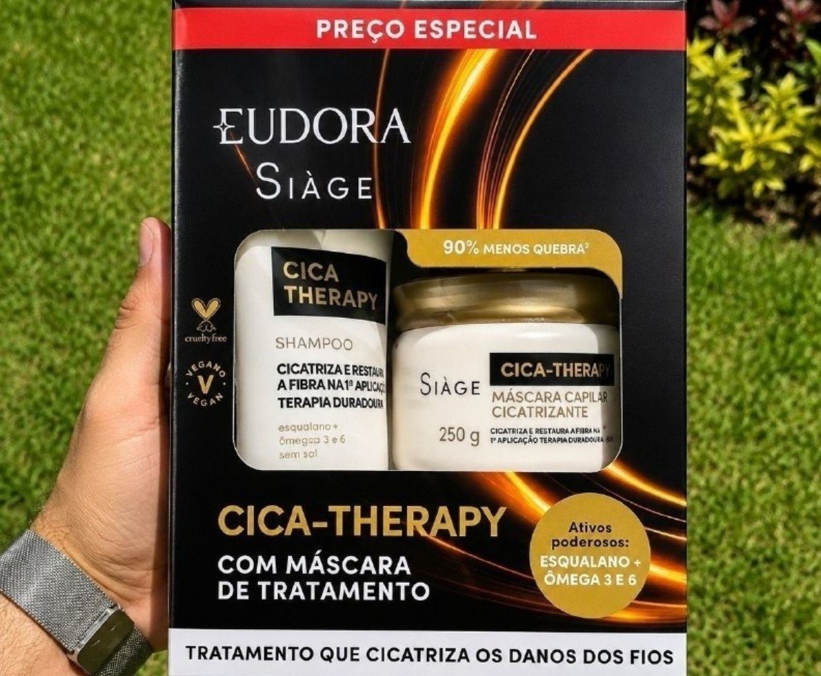 Kit Eudora Siage Cica-Therapy Shampoo 250ml  Máscara 250g