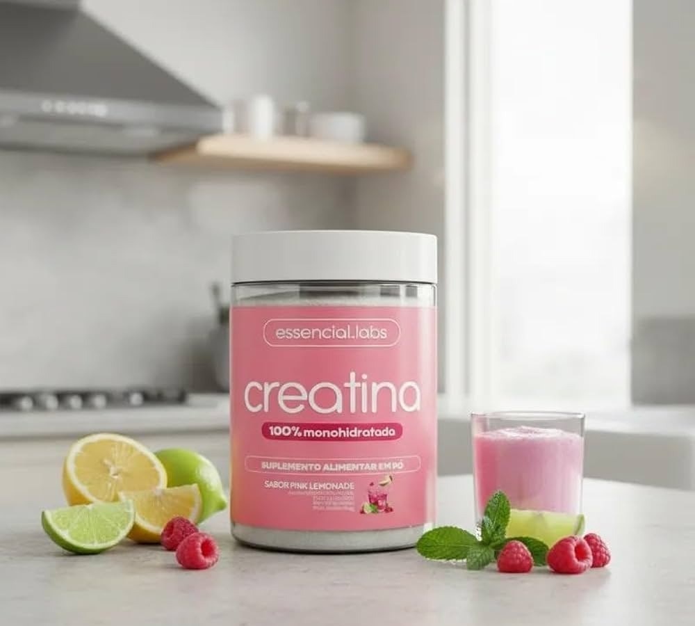 Creatina Monohidratada 300g Sabor Pink Lemonade