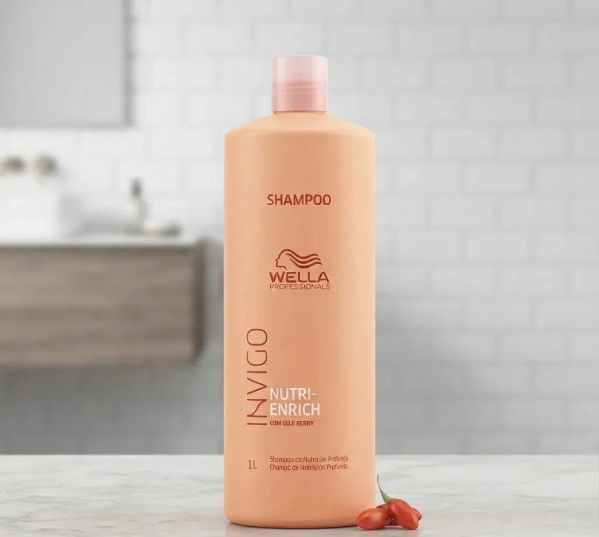 Shampoo Wella Invigo Nutri Enrich - Nutrição Cabelos Secos Danificados 1 Litro