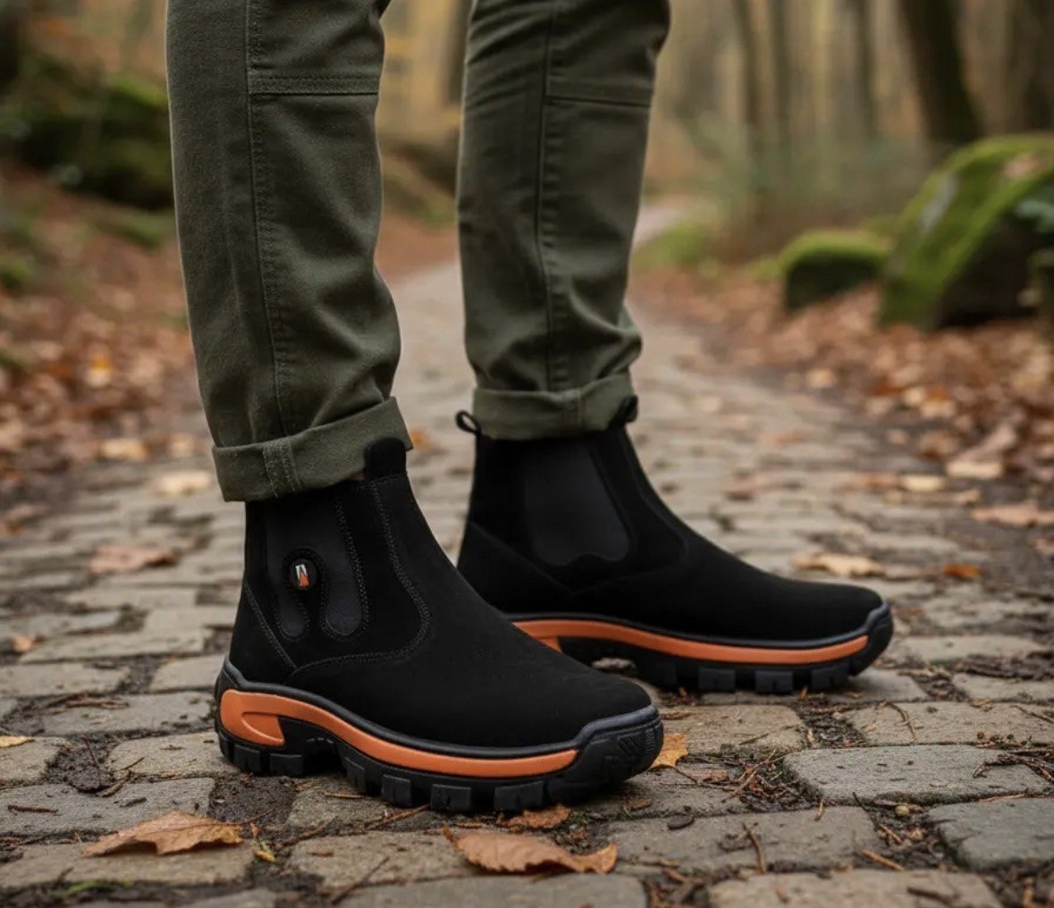 Bota Masculina Coturno Adventure Couro  Palmilha Reforçado