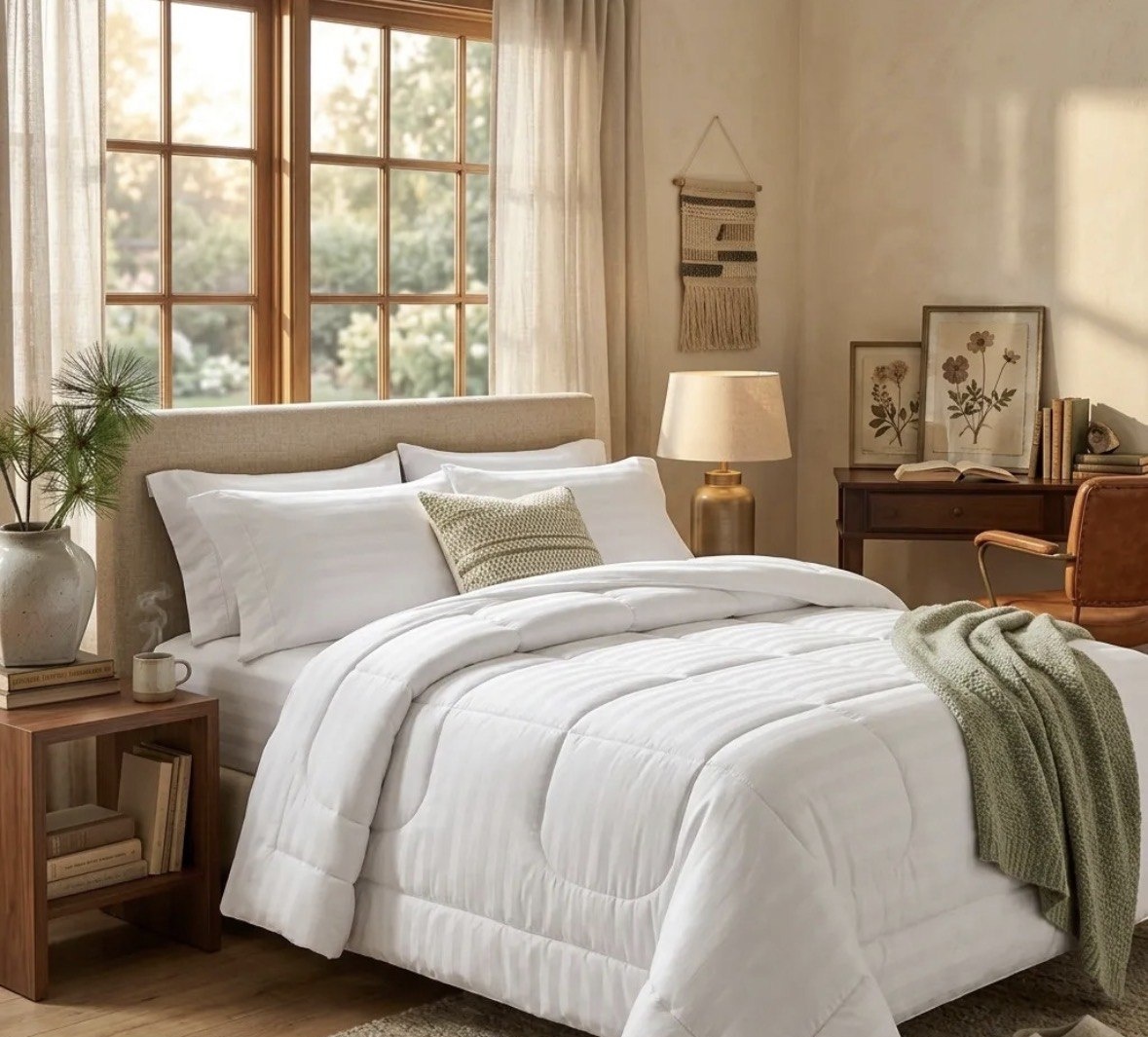 Edredom Casal Queen 400 Fios Dupla Face Grosso Hotel Oferta