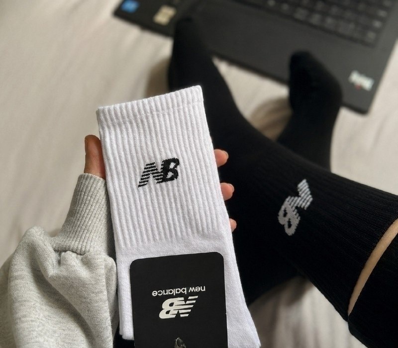 Kit com 3 Pares Meias New Balance Cano Longo