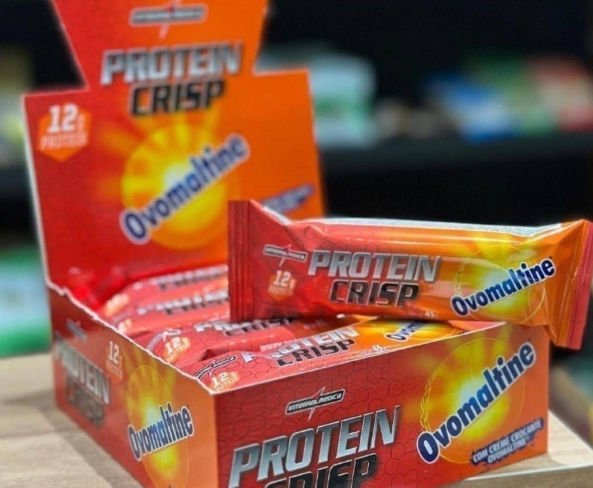 Barra de Proteína Crisp sabor Ovomaltine 45g  12 unidades