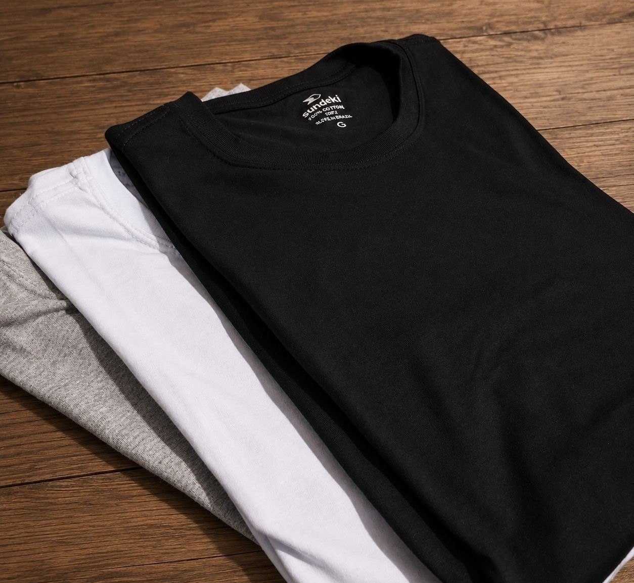 Kit com 3 Camisetas Sandrini Algodão