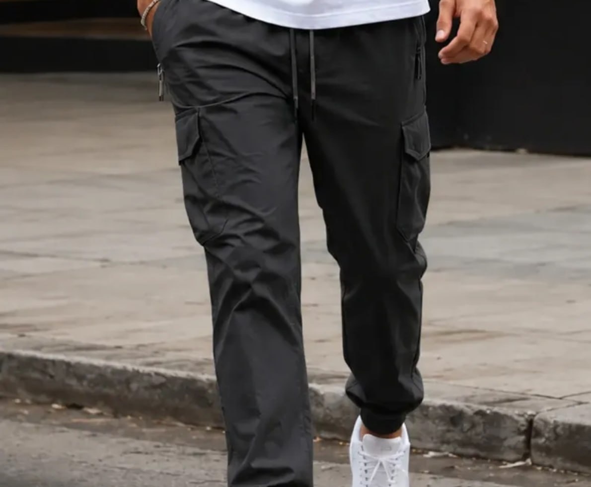 Calça Cargo Slim Com Elastano