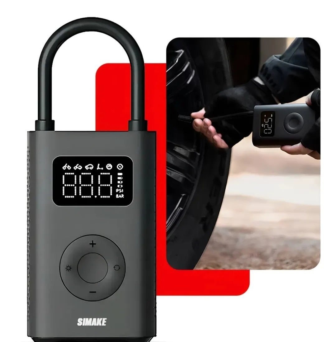 Mini Compressor Digital Simake Bomba De Encher Pneus Portátil
