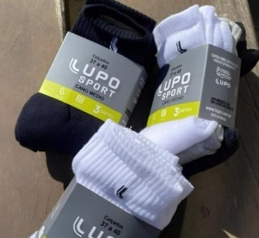 Kit 10 Pares de Meias Lupo Cano Médio