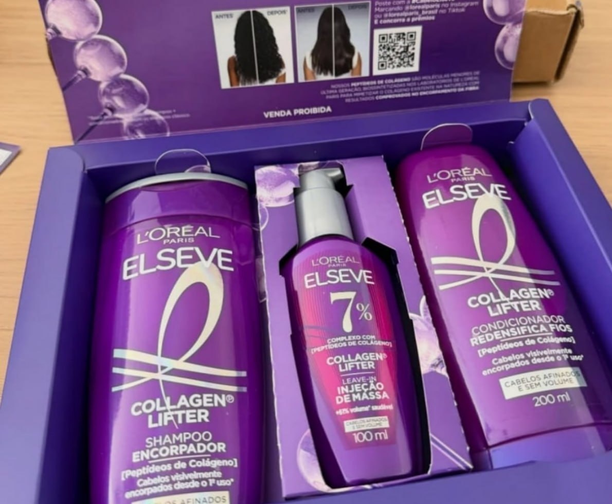 Kit Completo Elseve Collagen Lifter 5 Produtos Loréal Paris 200ml
