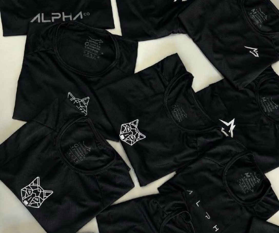 Kit 5 Camisetas Dry All Black Alpha