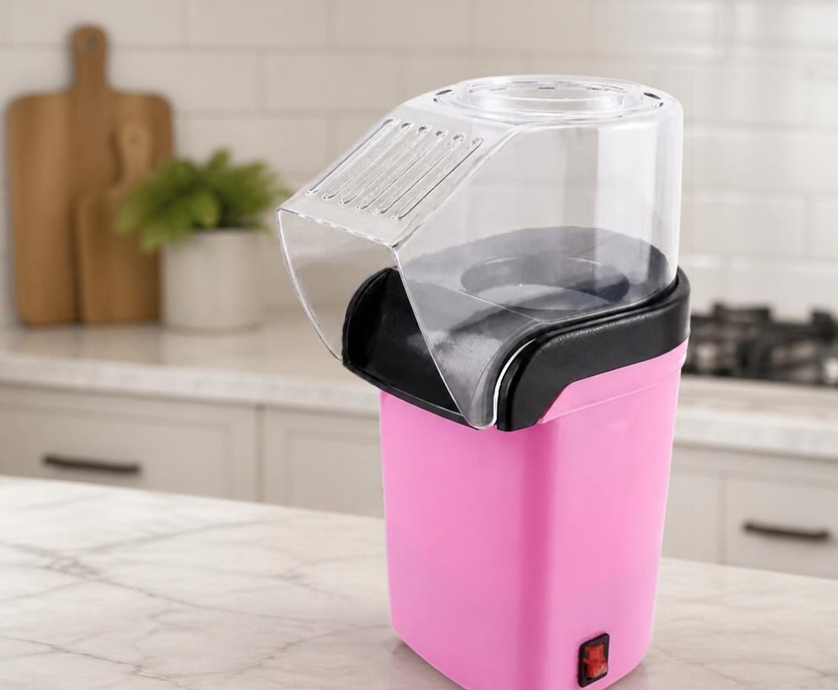 Pipoqueira Elétrica Sem Óleo 1200W 220V Cor Rosa