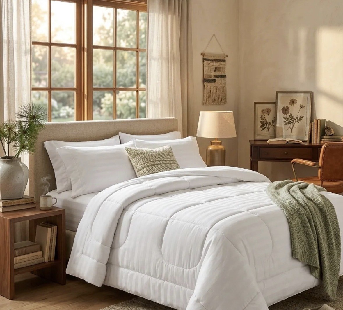 Edredom Casal Queen 400 Fios Dupla Face Grosso Hotel Oferta