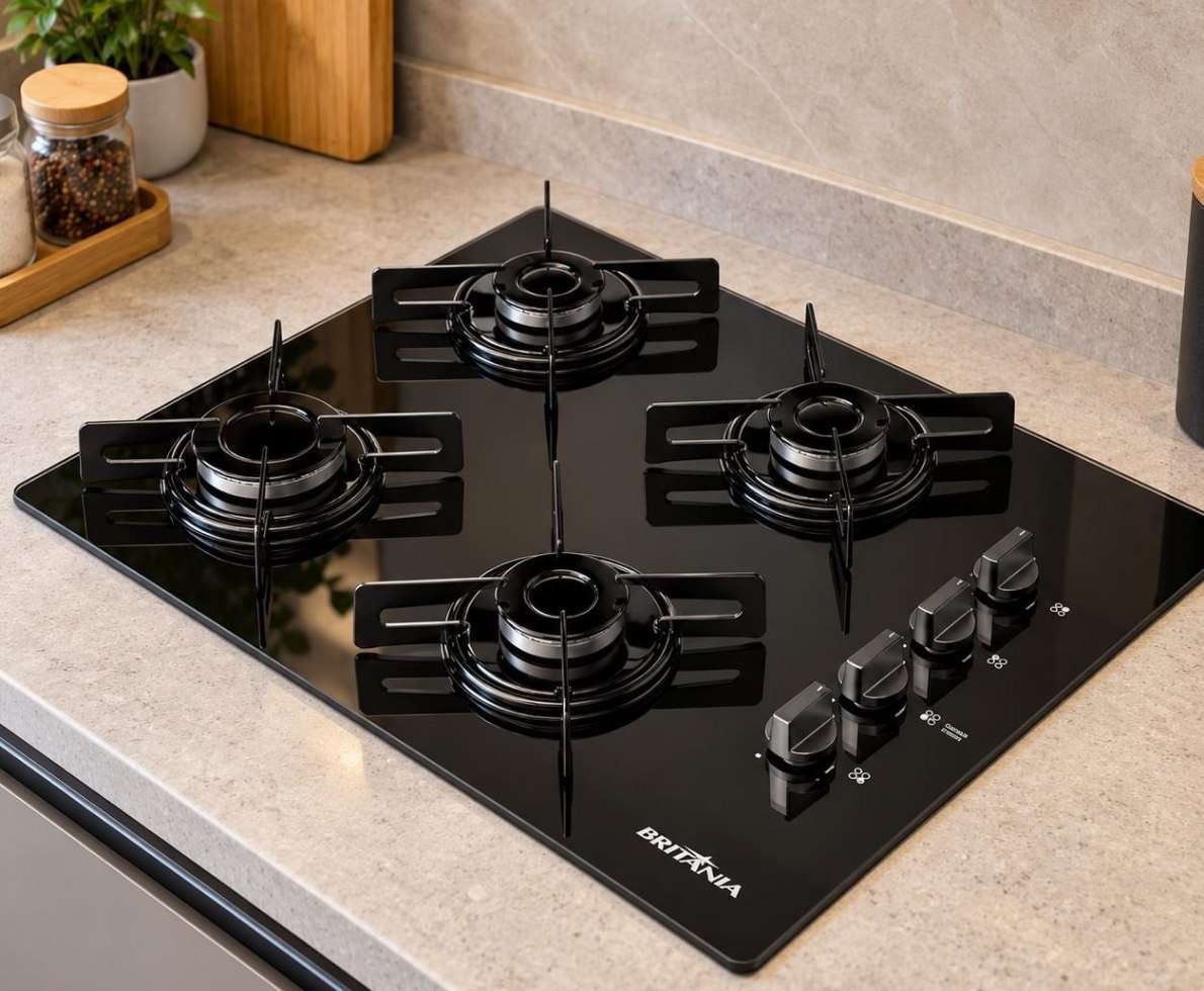 Cooktop 4 Bocas A Gás Britânia Bivolt