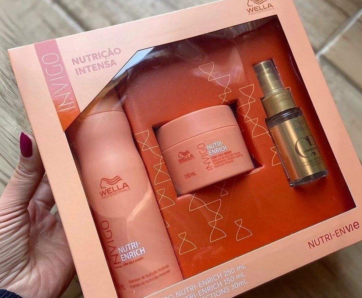 Kit Wella Professionals Invigo Nutri-enrich  Oil Reflection Shampoo, Máscara e Óleo Capilar