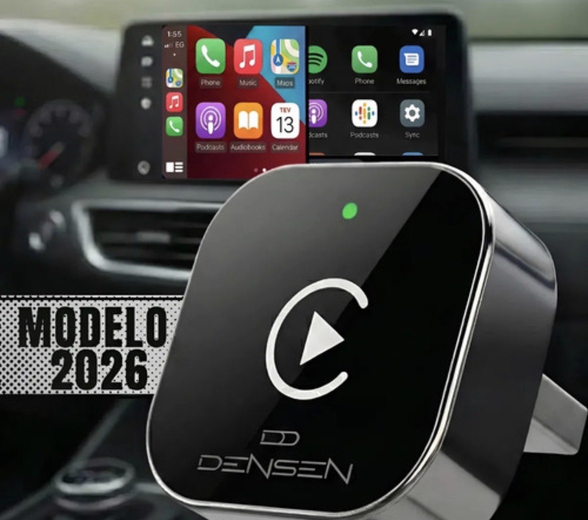 D Densen Carplay Adaptador Sem Fio Car Play Android Auto 2 Em 1 Usb Car Play Wireless Automático