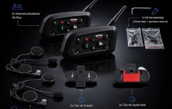 Intercomunicador Bluetooth V6 Plus