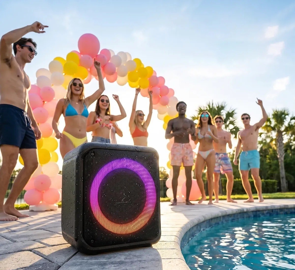 Caixa De Som Bluetooth Portátil 6,5 3000mah Karaokê Rgb