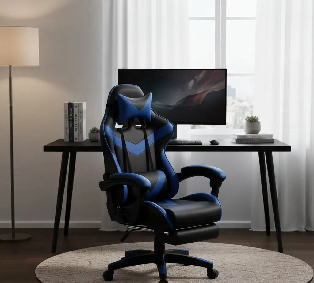 Cadeira De Escritório Gamer Nitro Ergonômica Estofado Couro Sintético