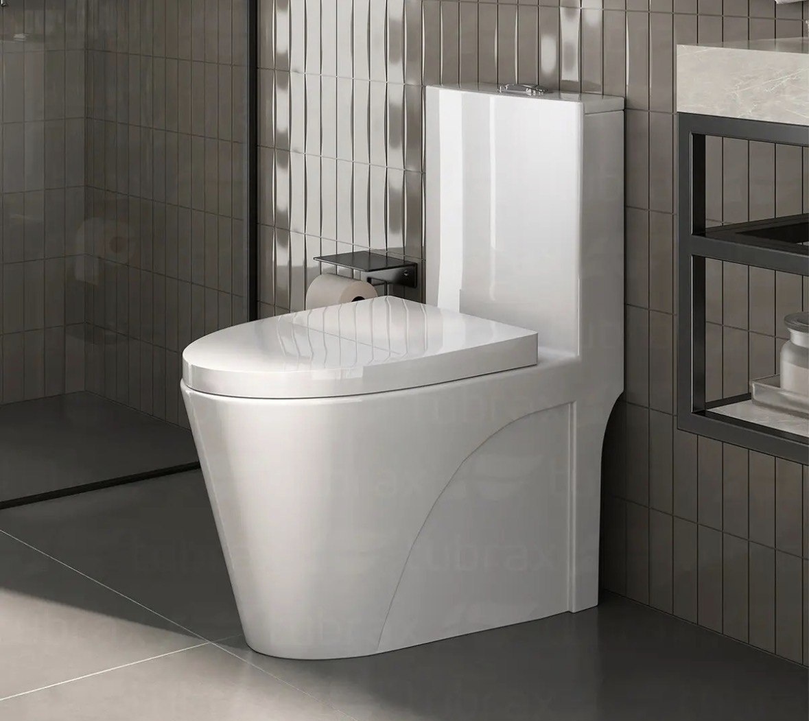 Vaso Sanitário Tubrax Monobloco VAB0002 Caixa Acoplada Completo Privada Cor Branco