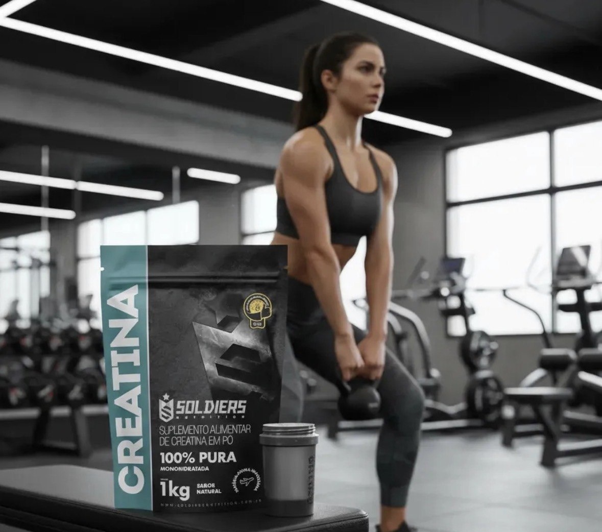 Creatina Soldiers Nutrition em pó Sem sabor x 1kg