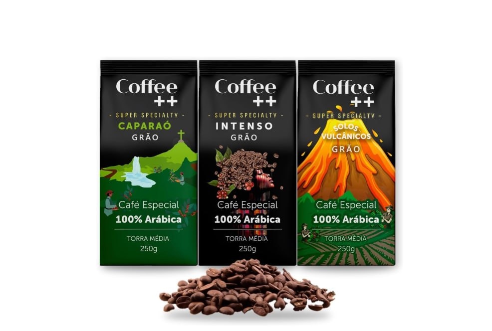 Pack 3 un. Coffee Café Especial em Grãos 100 Arábica Torra Média