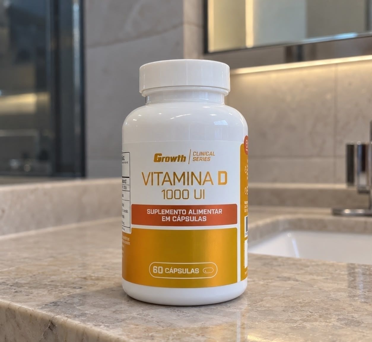 Vitamina D 1000ui 60 Caps Growth Supplements