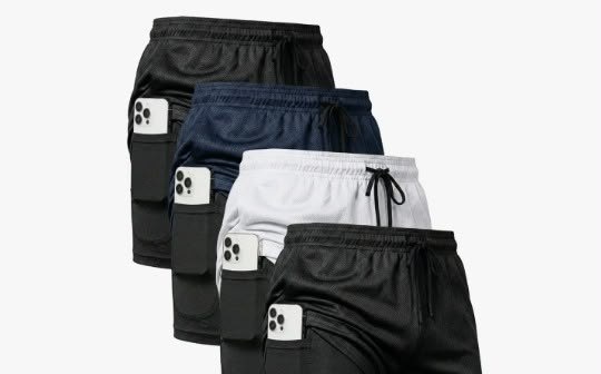 Kit 4 Shorts 2 Em 1 Duplo Dryfit Compressão