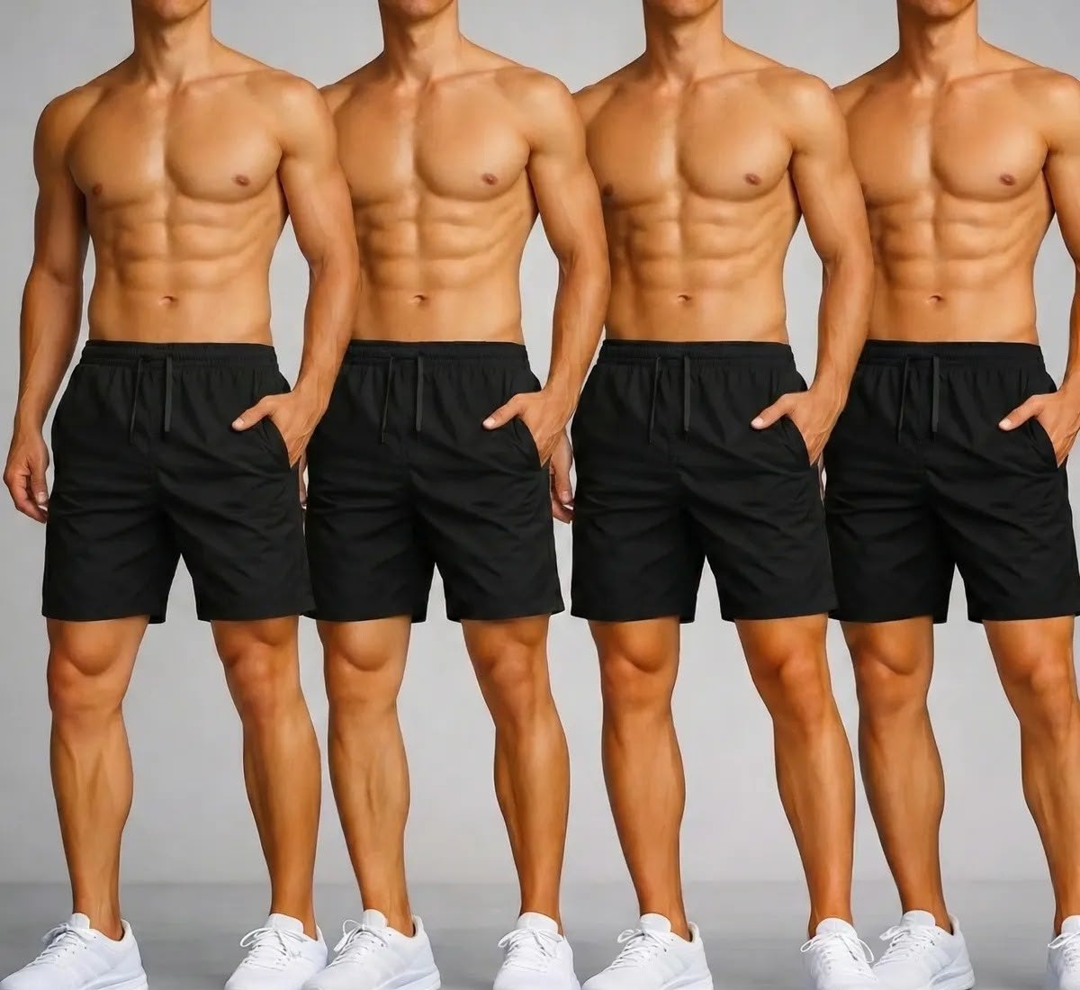 Kit 4 Short Tactel Casual Praia Bermuda Bolso