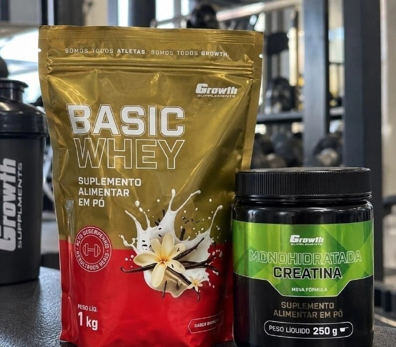 Whey Protein Basic Chocolate 1kg  Creatina Monohidratada 250g