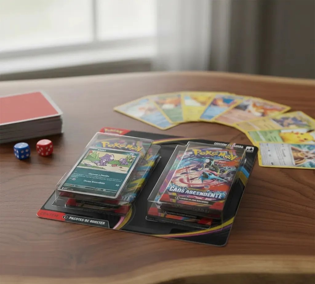 Pokémon ME04 Caos Ascendente Blister Quádruplo Toxel 4 Boosters copag