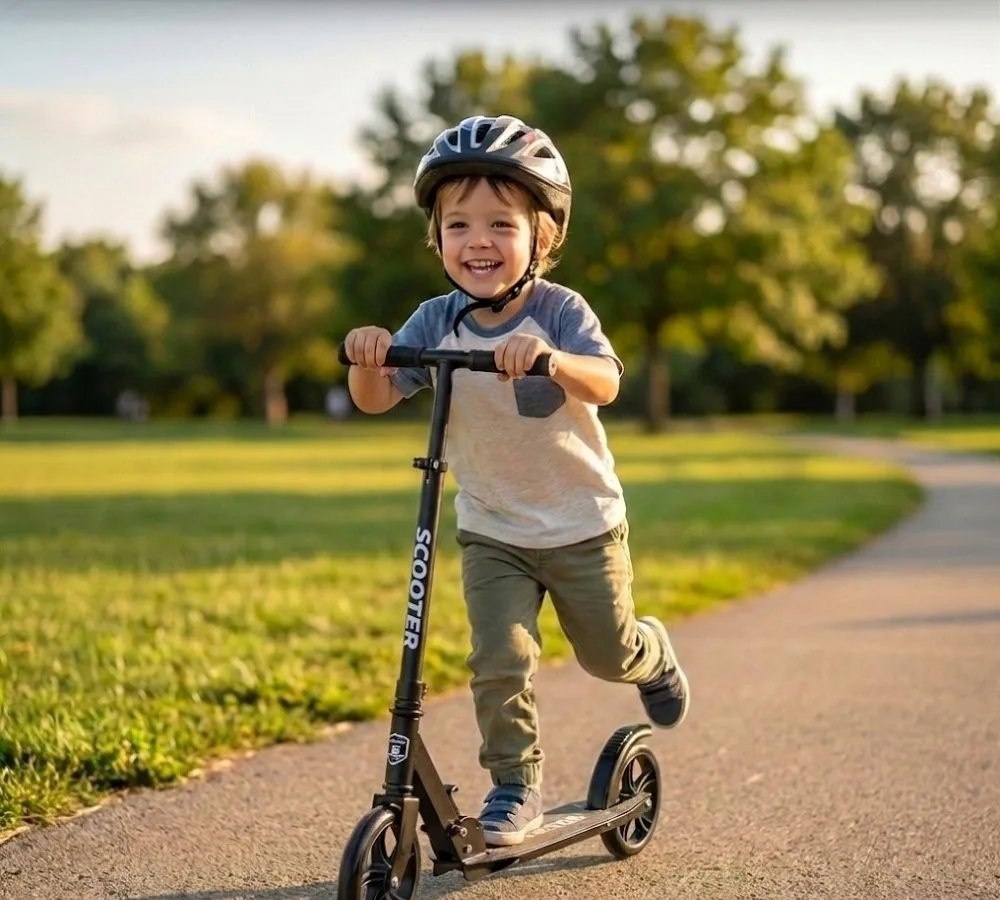 Atentu Patinete Infantil Menina Menino Adulto Adolescente preto e dobrável