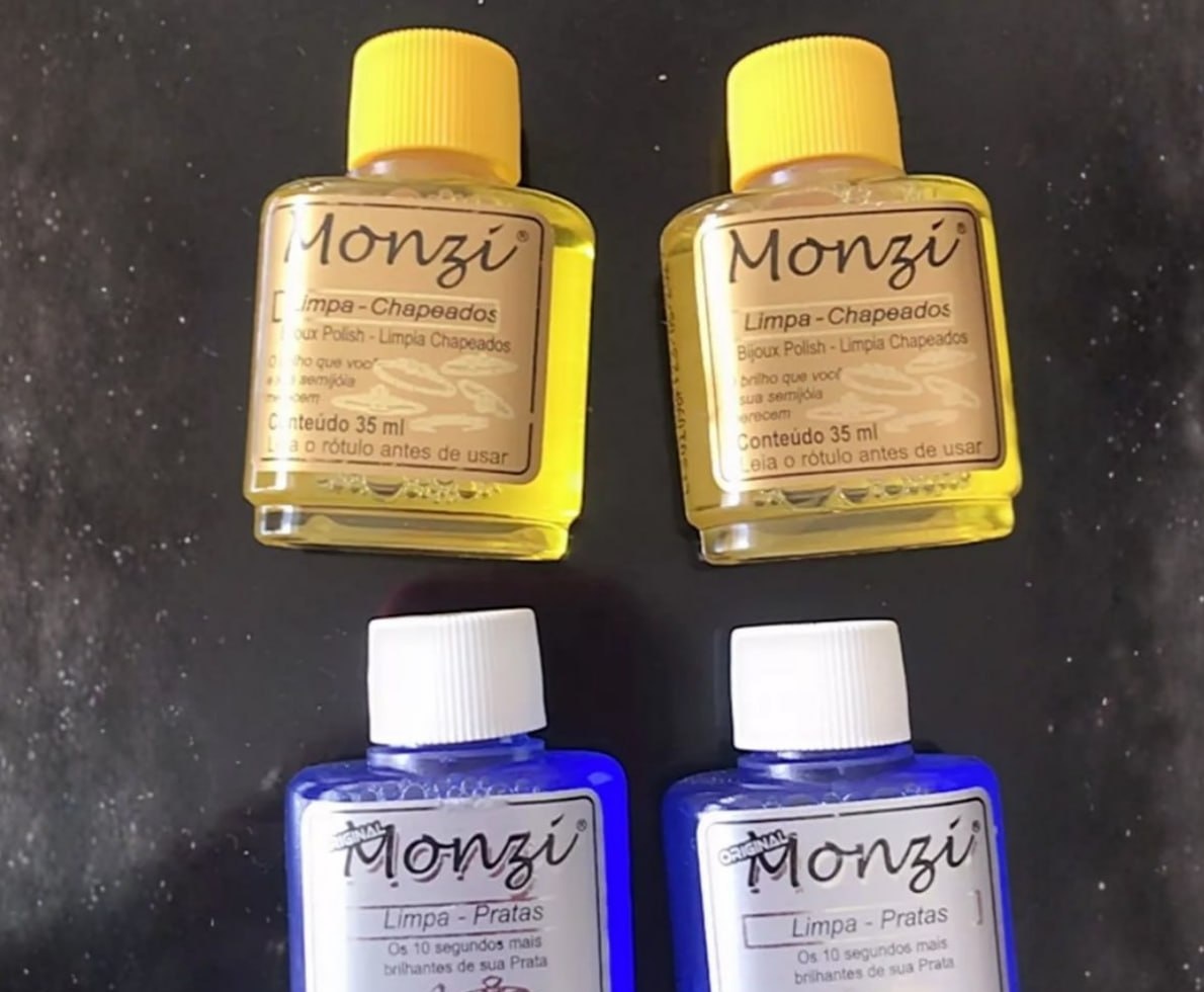 Limpa Pratas, Folheado ou Joias Monzi 35ml
