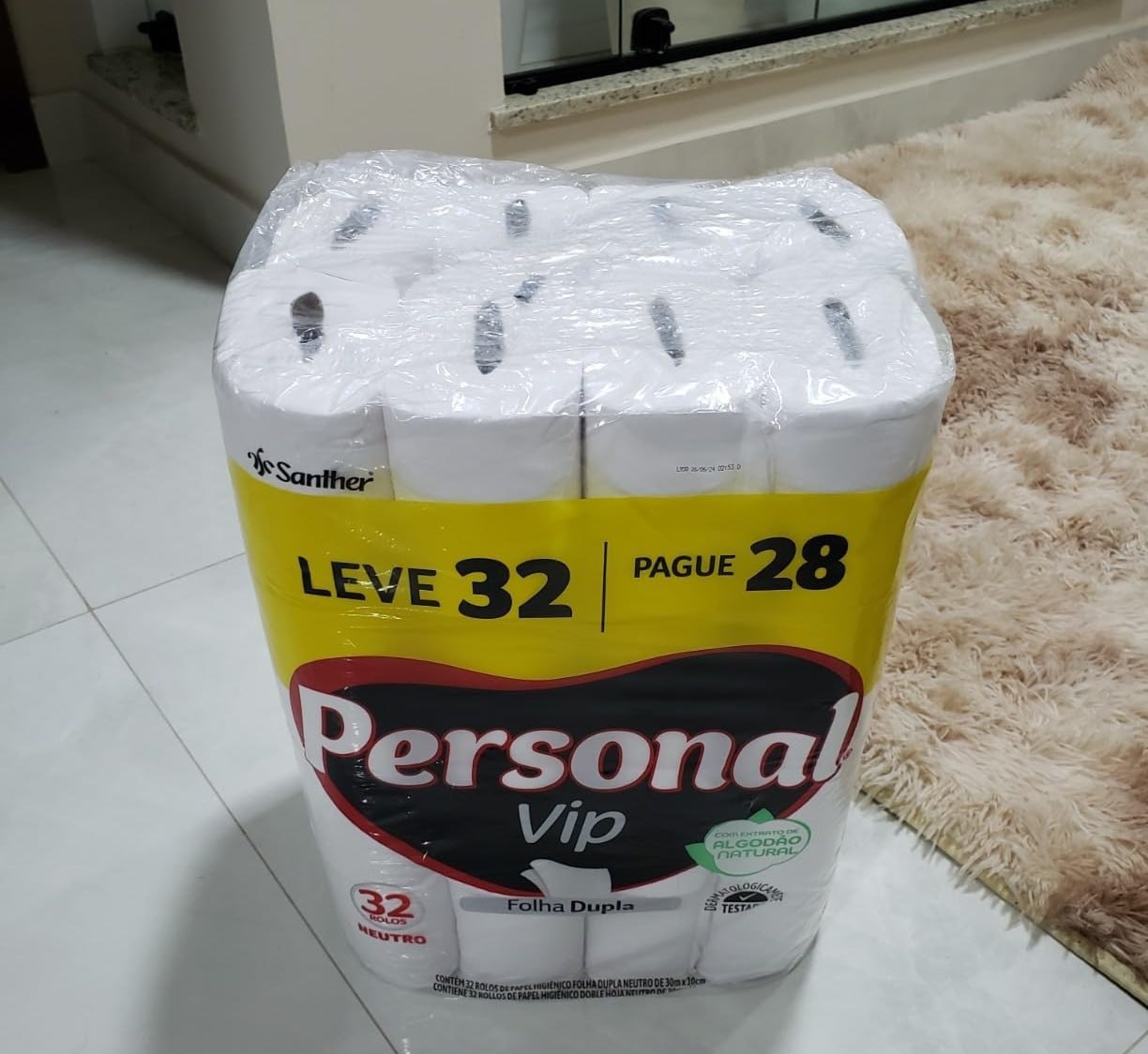 32 un. Papel Higiênico Personal Vip Folha Dupla