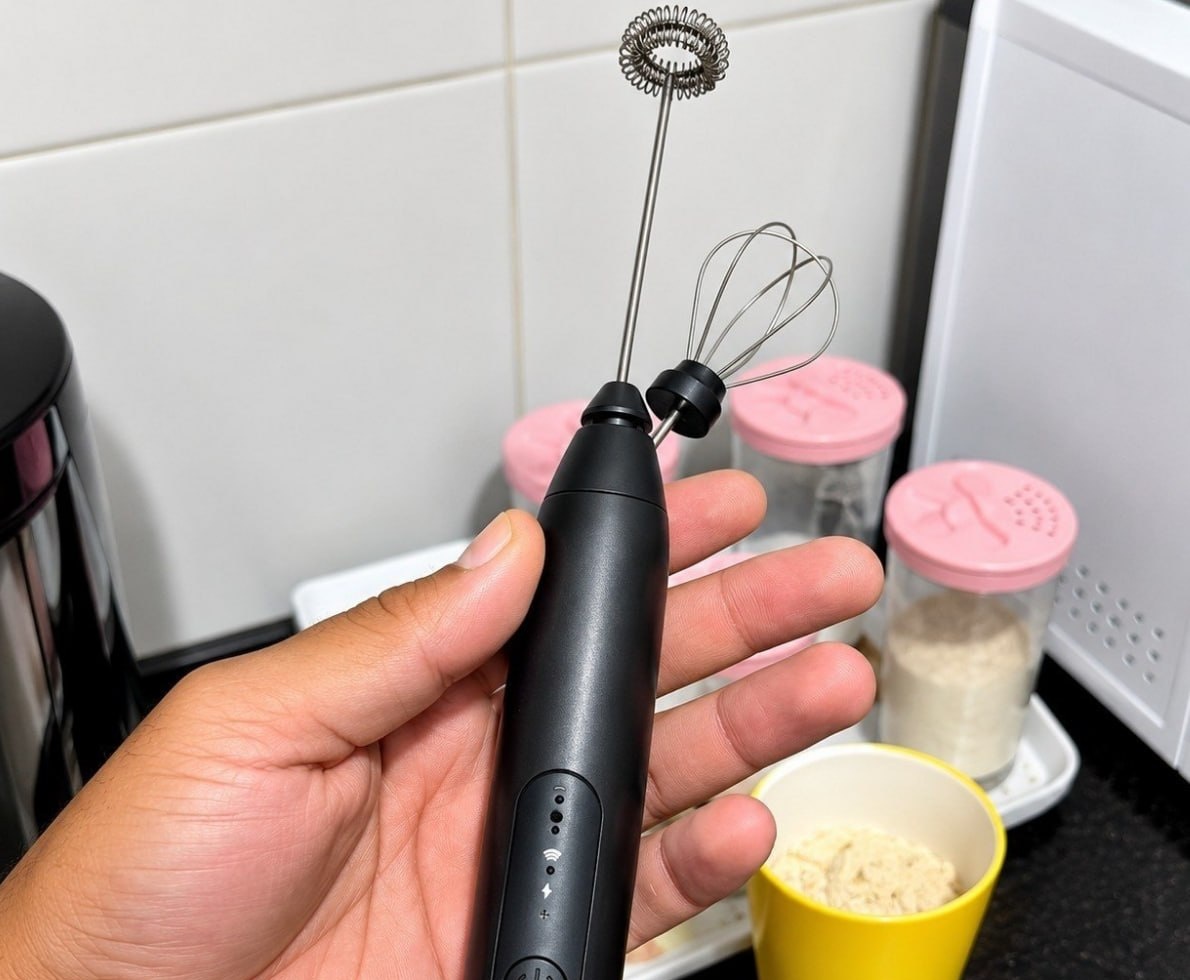 Mini Mixer Misturador De Bebidas Elétrico 2 Em 1 Portátil
