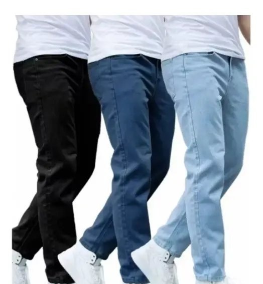Kit 3 Calças Jeans Masculina Premium Skinny Tradicional Nf