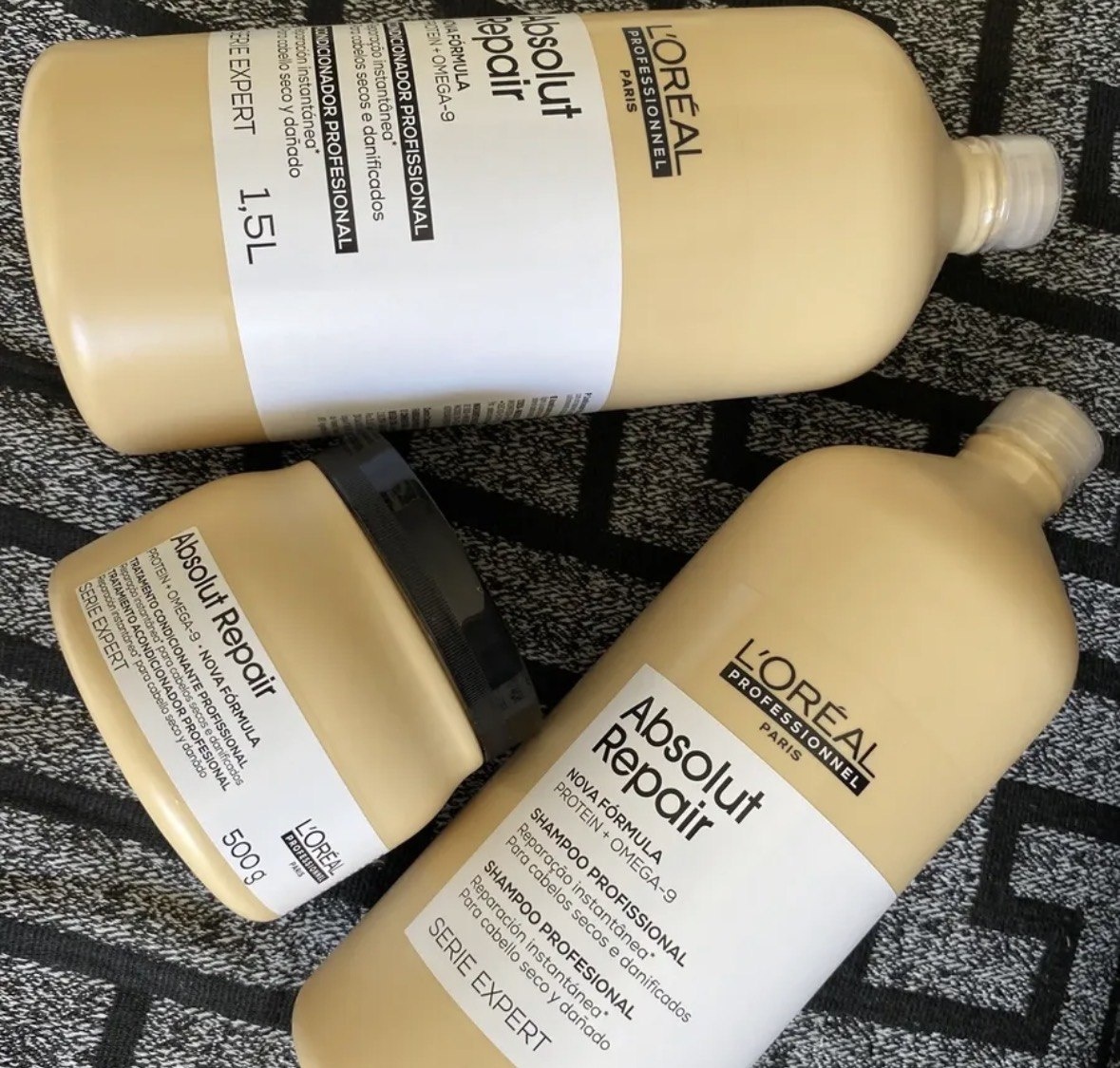 Kit Profissional LOréal Absolut Repair - Shampoo 1.5 L Cond 1.5 L e Másc 500 g
