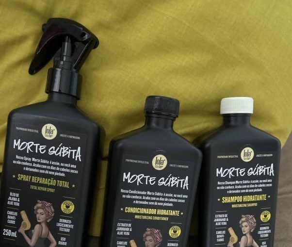 Kit 03 un. Lola Cosmetics Kit Morte Súbita Shampoo 250ml  Condicionador 250ml  Spray Reparação 250ml