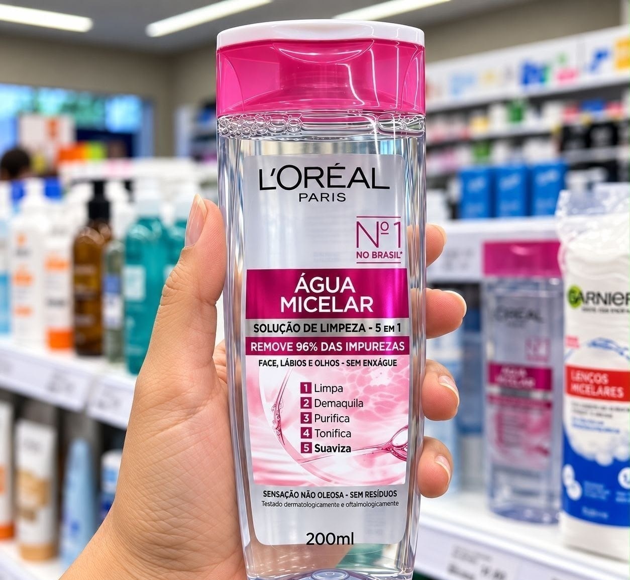 LOréal Paris Água Micelar Solução de Limpeza 5 em 1 200ml