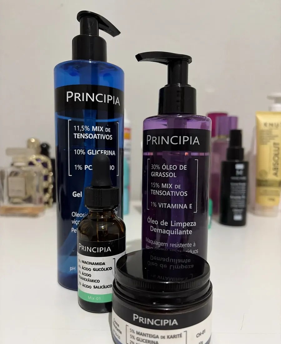 Principia Kit Limpeza E Hidratação Ch-01  Ol-01  Gl-02 Todo Tipo De Pele Dianoite
