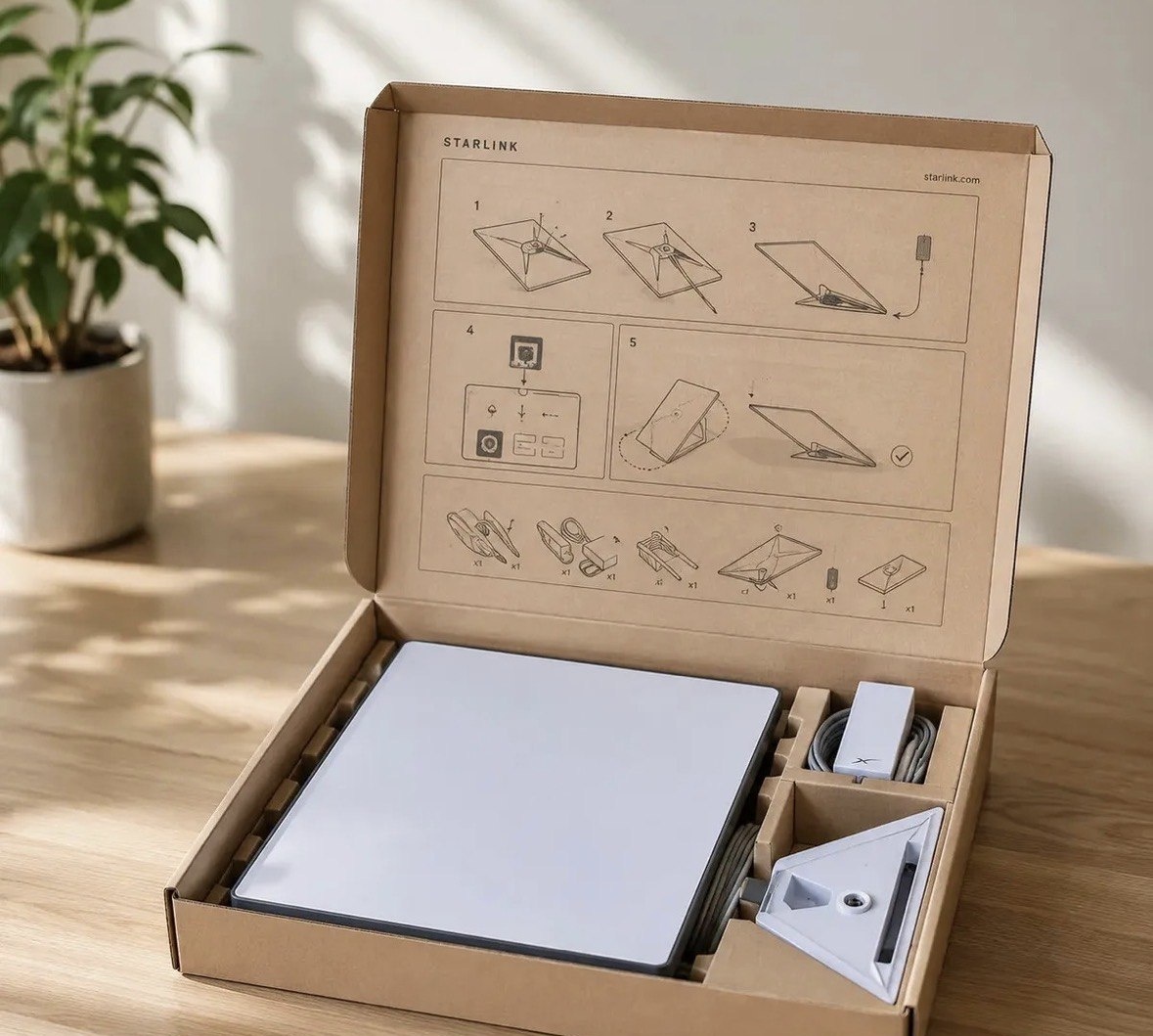 Kit De Internet Via Satélite Starlink Mini