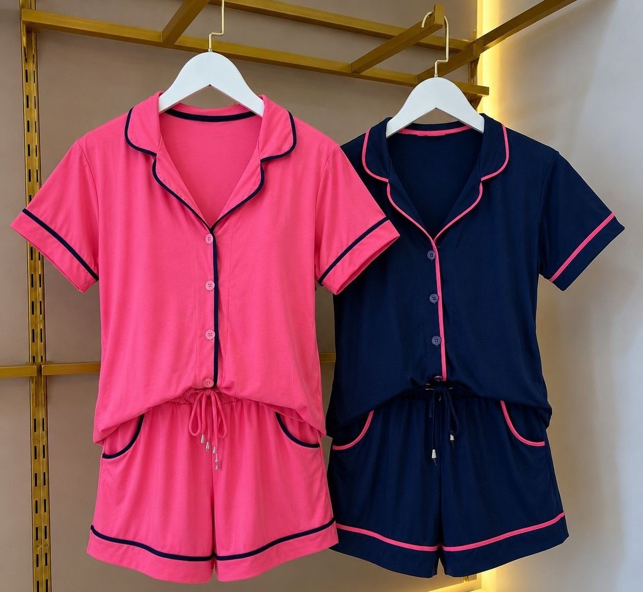 Pijama Americano Botões Baby Doll