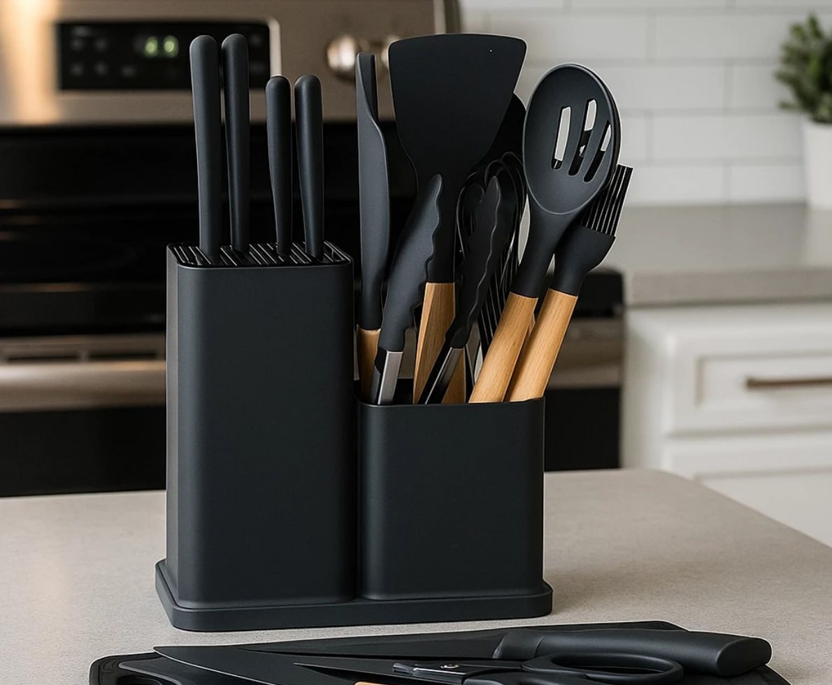 Kit Cozinha 19 Peças Silicone Antiaderente