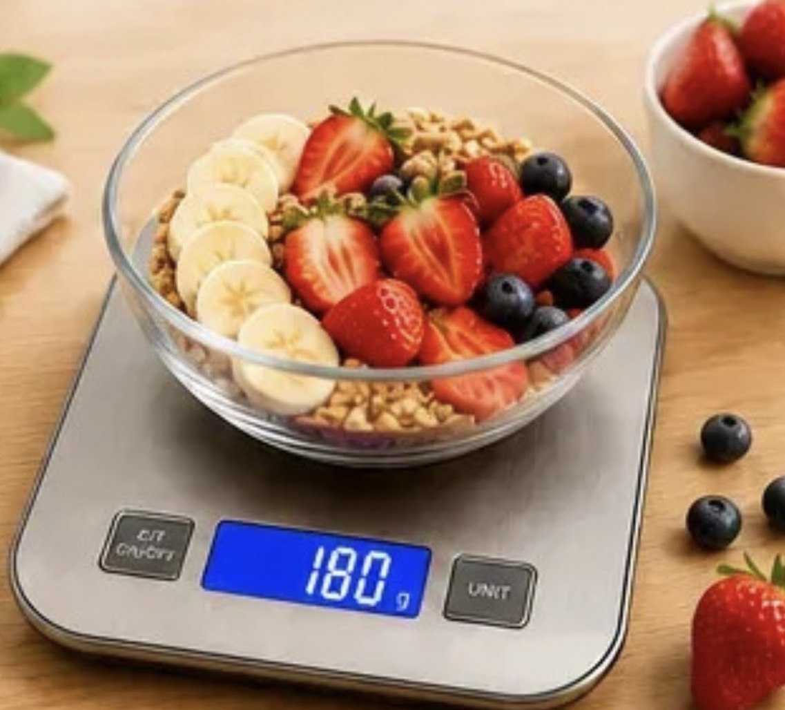 Balança Digital de Cozinha Hardline Cook, 10 Kg, com Função Tara e Display LCD