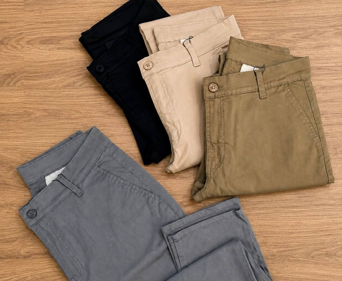 Kit 3 Calça Sarja Slim Alfaiataria
