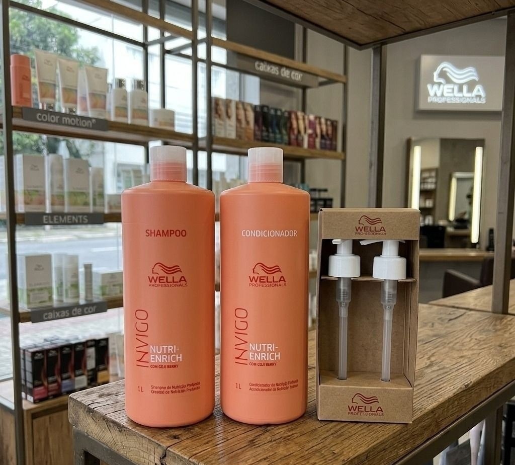 Kit Wella Invigo Nutri Enrich Shampoo 1L  Condicionador 1L