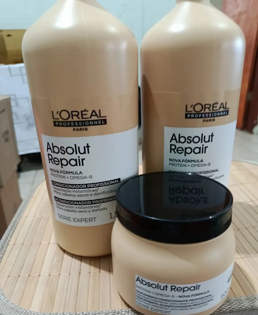 Kit Profissional LOréal Absolut Repair - Shampoo 1.5 L Cond 1.5 L e Másc 500 g