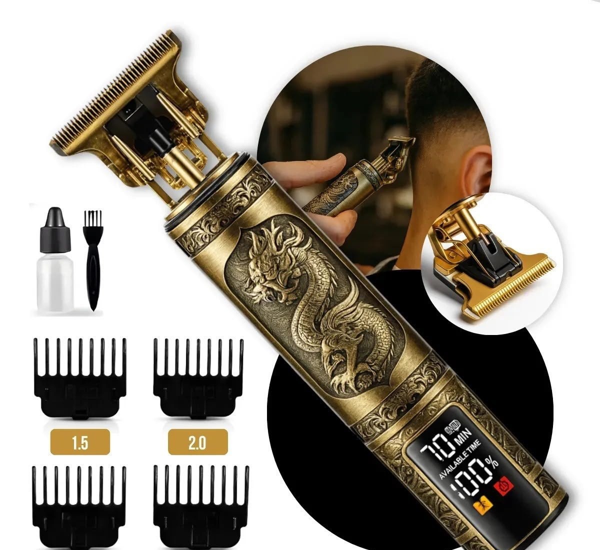 Máquina de Barbear e Cortar Cabelo Sem Fio Recarregável