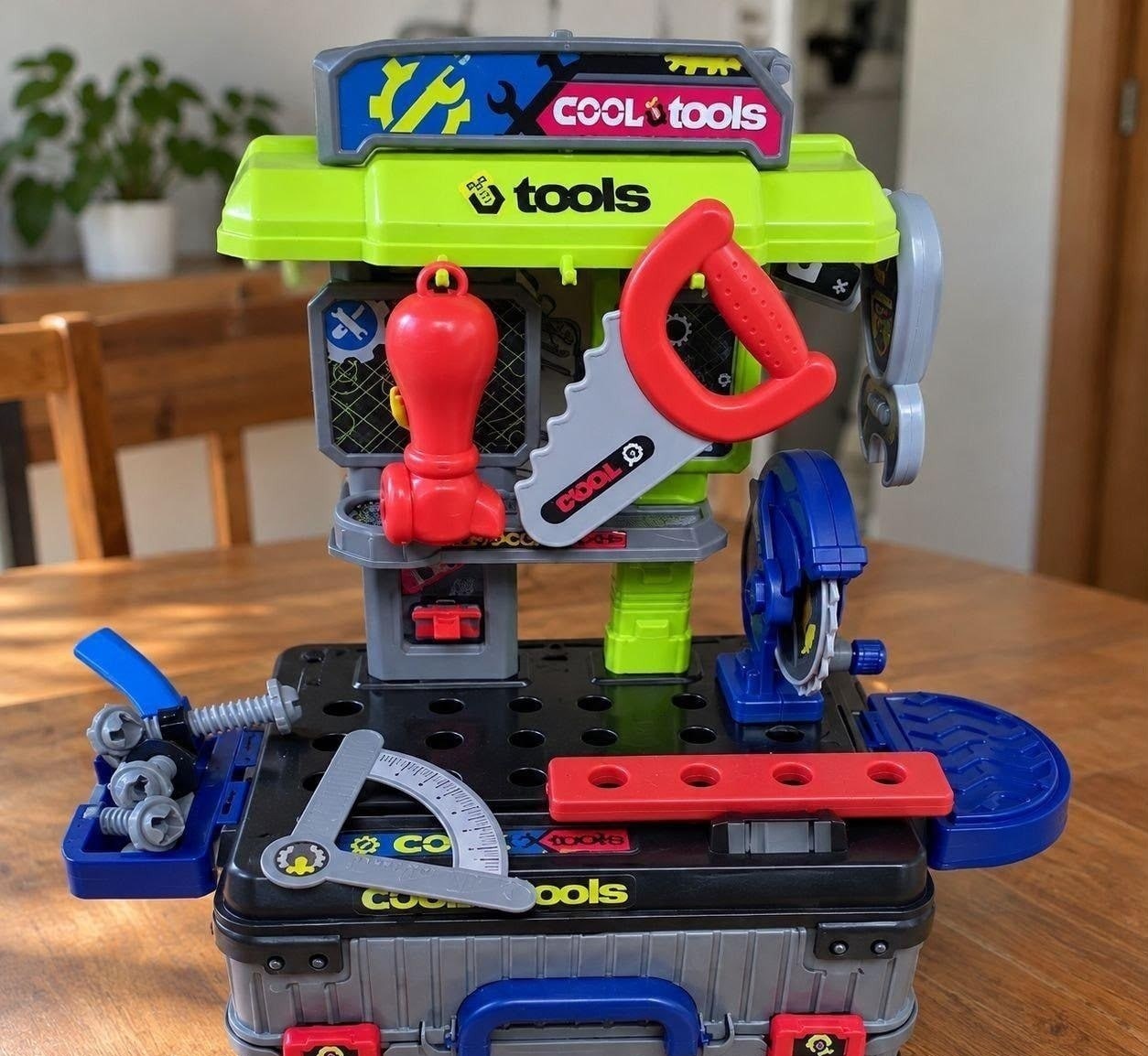 Bancada de Ferramentas Maxi Toys Infantil 3 em 1 Maleta 31 pçs