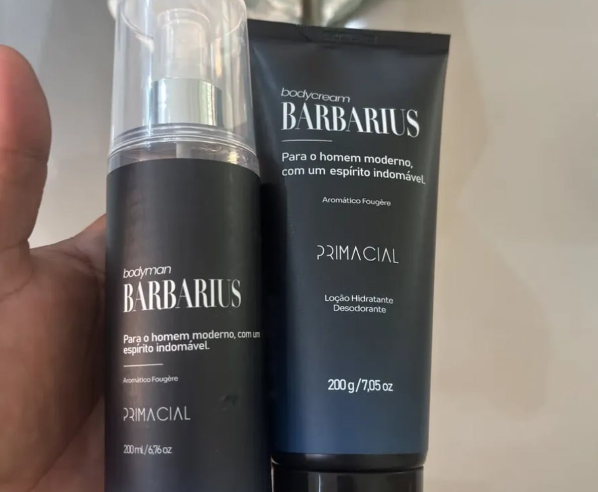 Kit Body Splash Barbarius  Hidratante Desodorante Primacial